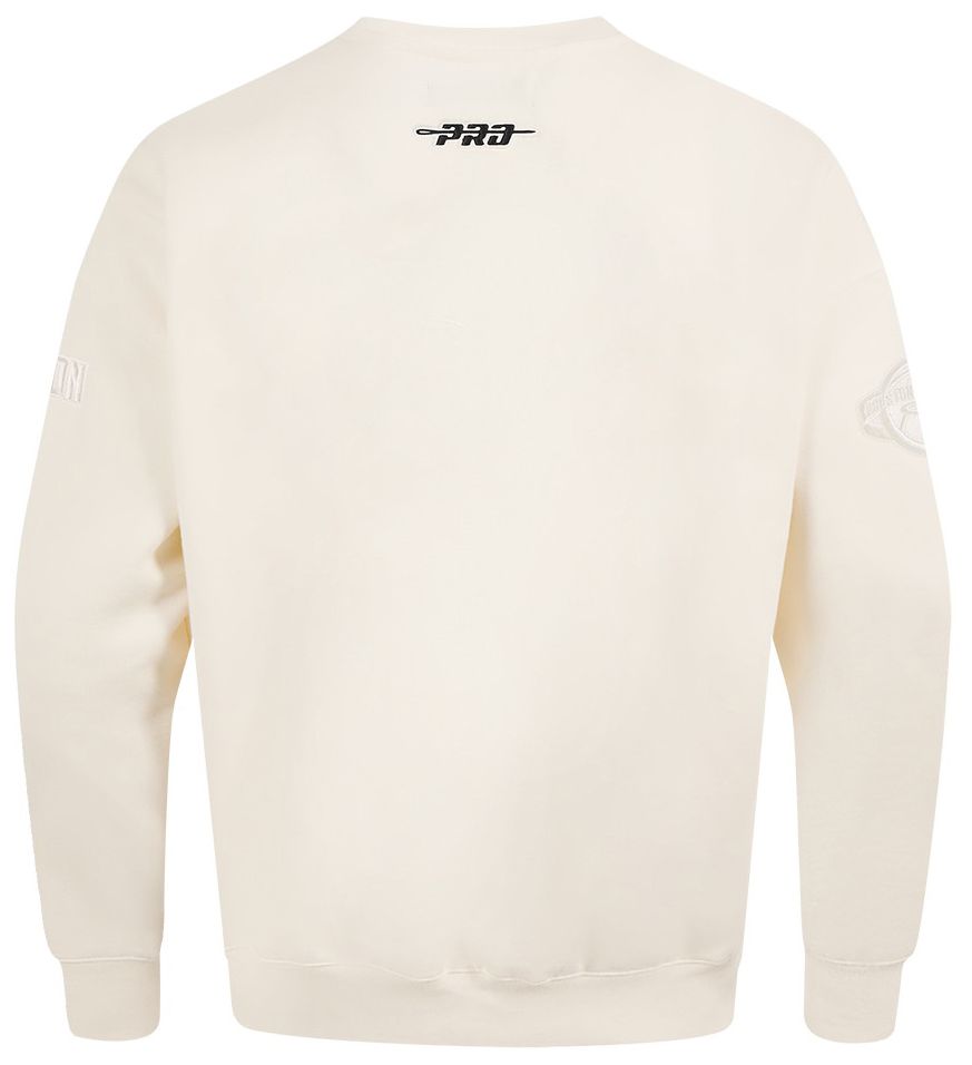 Pro Standard Men's Houston Rockets Off White Neutral Drop Crewneck Sweatshirt product image