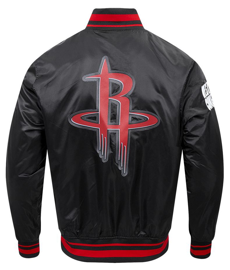Pro Standard Men's Houston Rockets Black Script Tail Satin Jacket product image