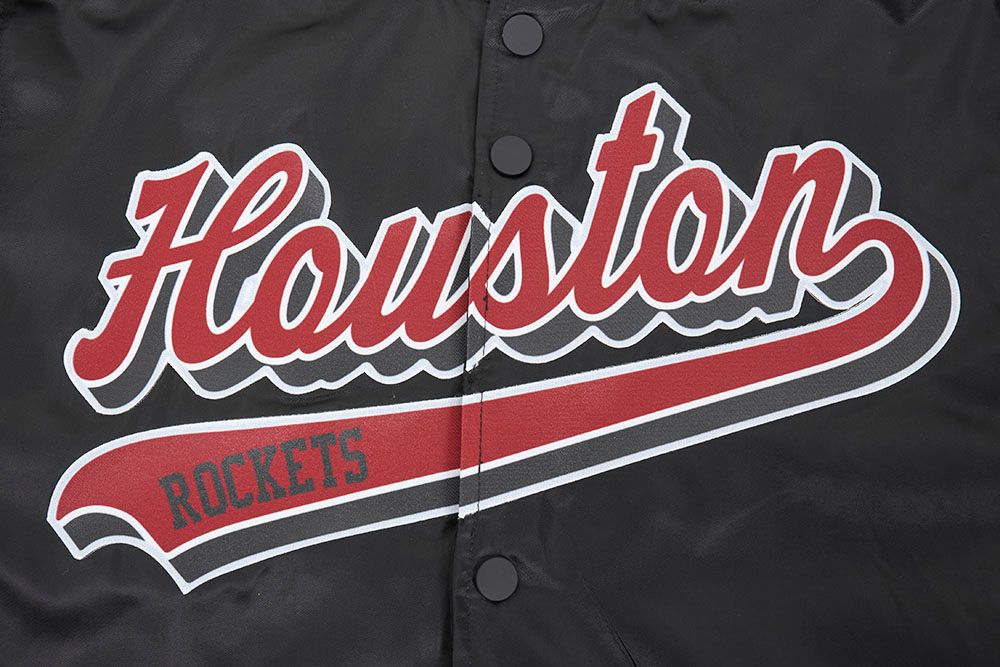 Pro Standard Men's Houston Rockets Black Script Tail Satin Jacket product image