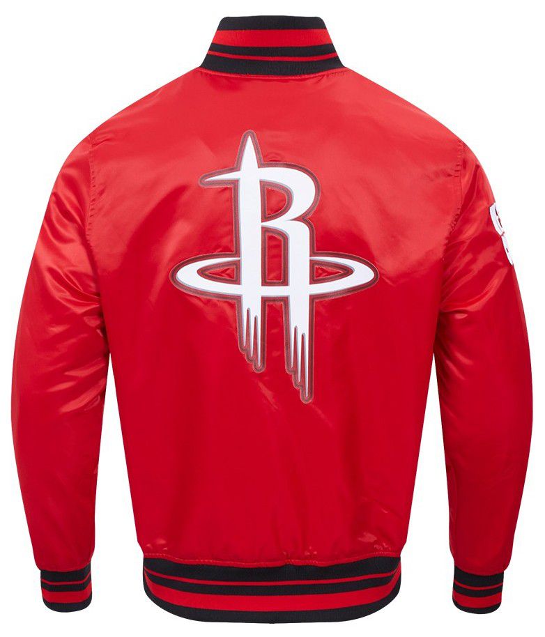 Pro Standard Men's Houston Rockets Red Script Tail Satin Jacket product image