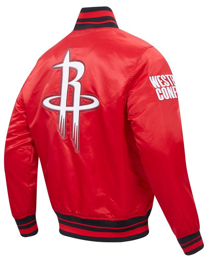 Pro Standard Men's Houston Rockets Red Script Tail Satin Jacket product image