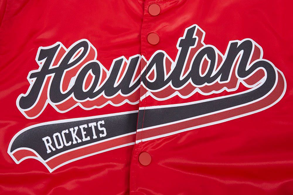 Pro Standard Men's Houston Rockets Red Script Tail Satin Jacket product image