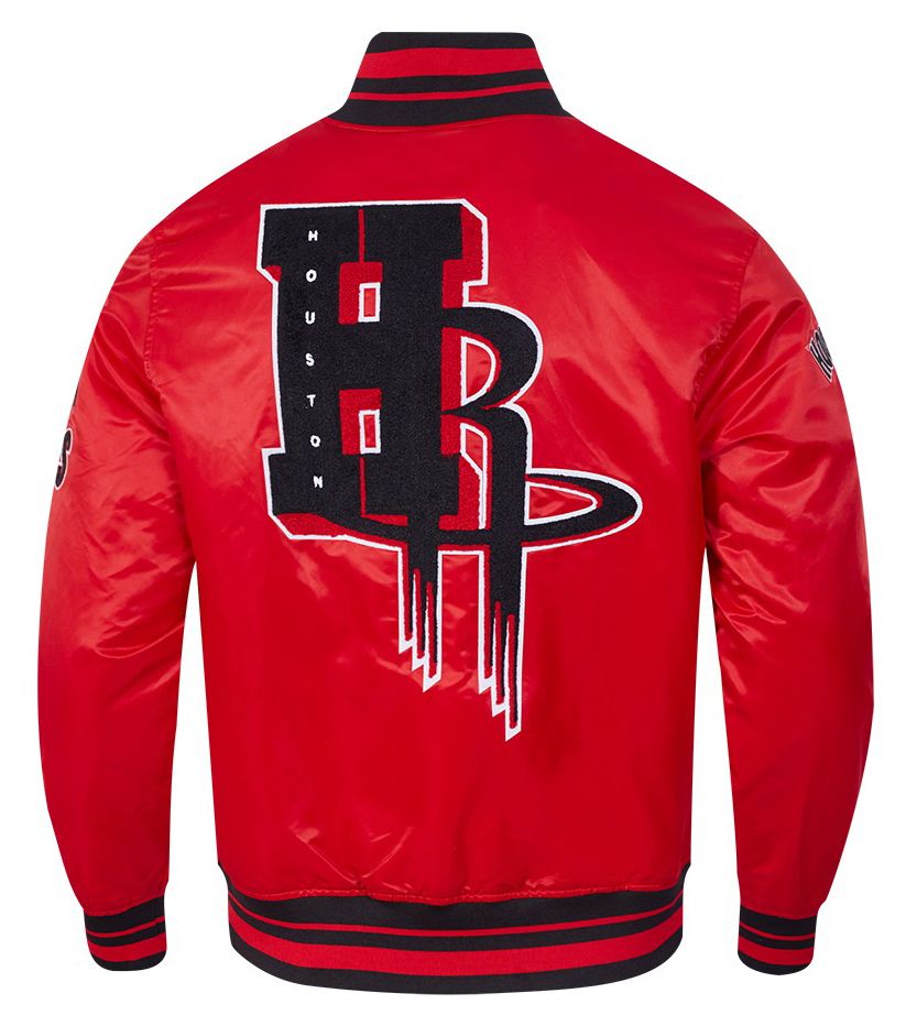 Pro Standard Men's Houston Rockets Red Mash Up Rib Satin Jacket product image