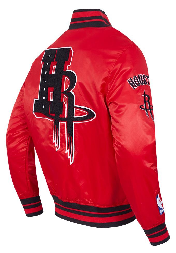 Pro Standard Men's Houston Rockets Red Mash Up Rib Satin Jacket product image