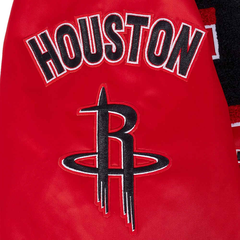 Pro Standard Men's Houston Rockets Red Mash Up Rib Satin Jacket product image