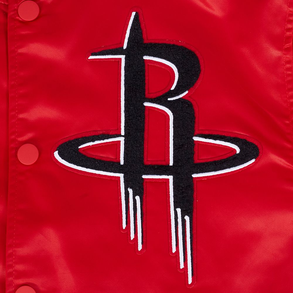 Pro Standard Men's Houston Rockets Red Mash Up Rib Satin Jacket product image