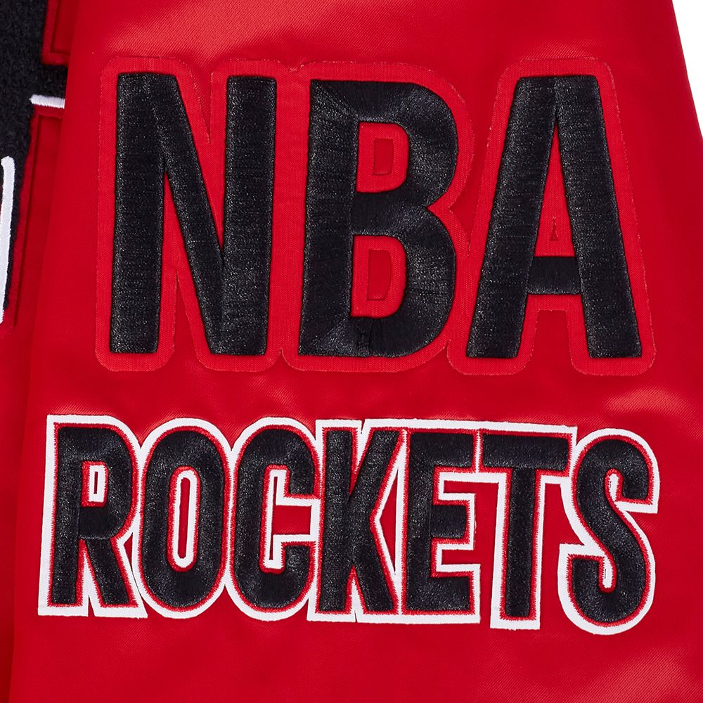 Pro Standard Men's Houston Rockets Red Mash Up Rib Satin Jacket product image