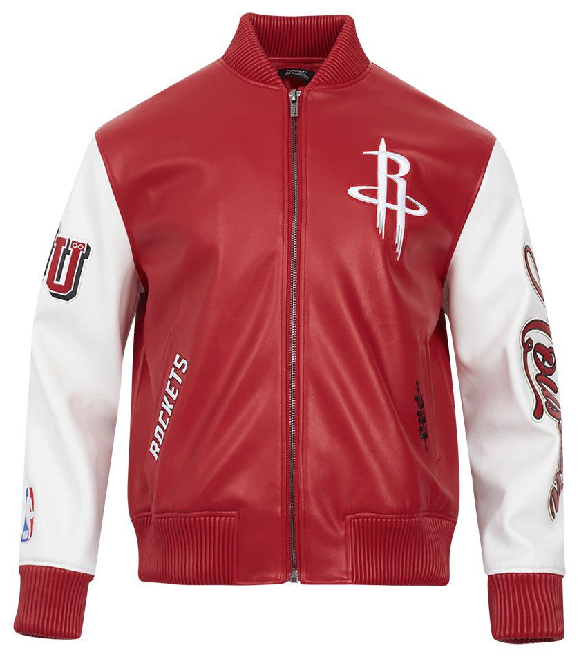 Pro Standard Men's Houston Rockets Red City Signature Leather Jacket product image