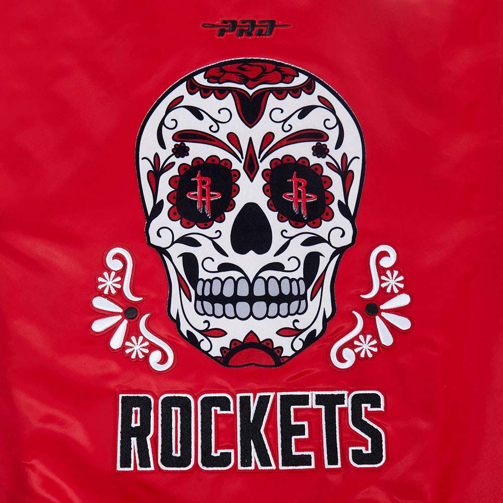Pro Standard Adult Houston Rockets Day Of The Dead Satin Jacket Dick