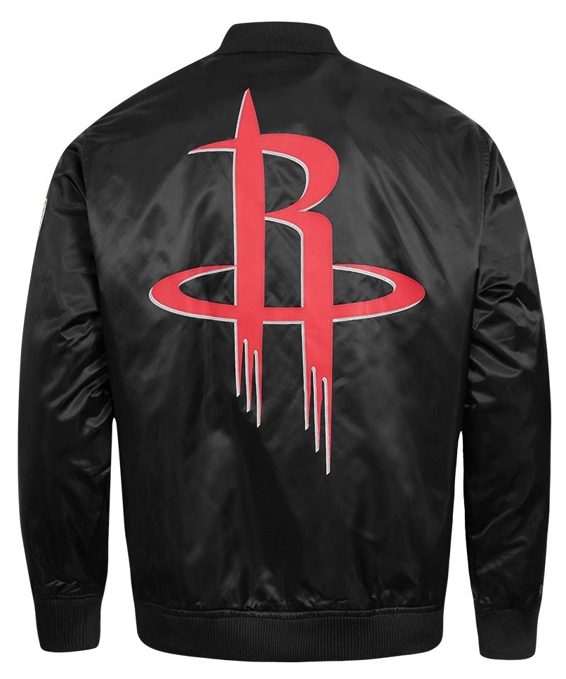 Pro Standard Men's Houston Rockets Black Big Logo Satin Jacket product image