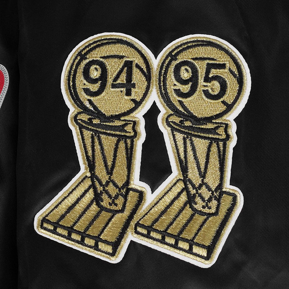 Pro Standard Men's Houston Rockets Black Big Logo Satin Jacket product image