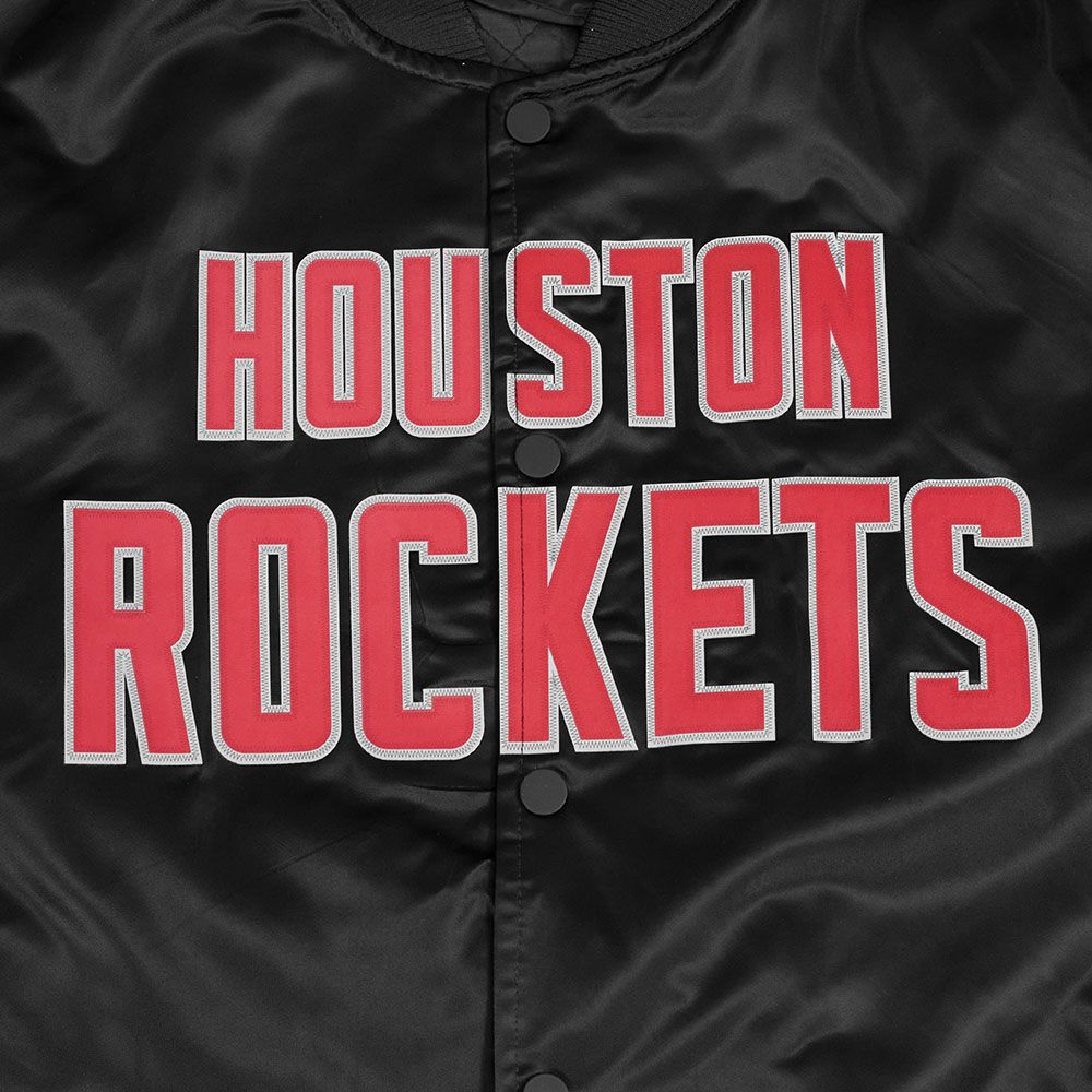 Pro Standard Men's Houston Rockets Black Big Logo Satin Jacket product image