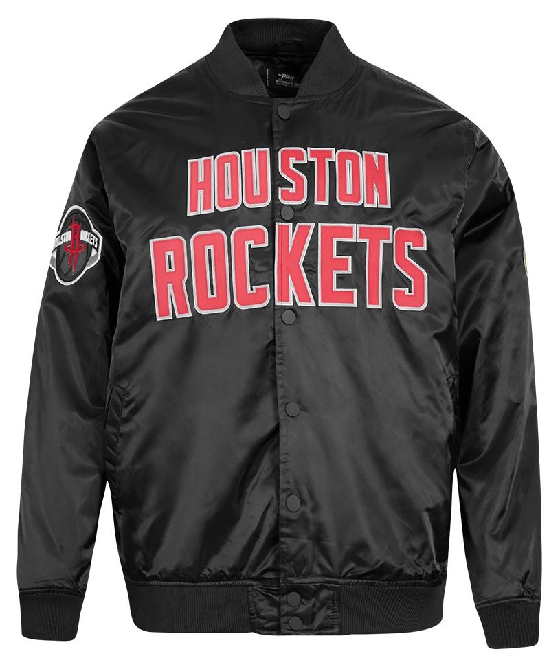 Pro Standard Men's Houston Rockets Black Big Logo Satin Jacket product image