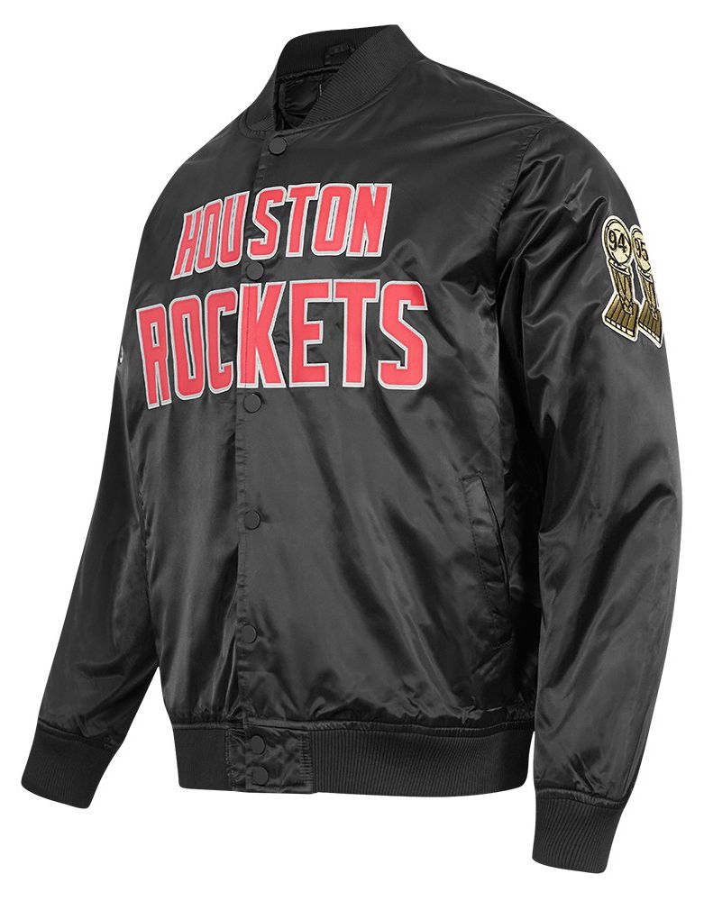 Pro Standard Men's Houston Rockets Black Big Logo Satin Jacket product image