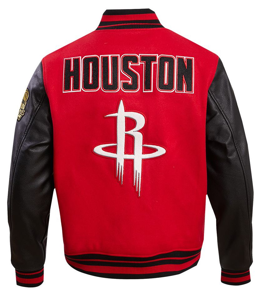 Pro Standard Men's Houston Rockets Red Classic Rib Wool Varsity Jacket product image