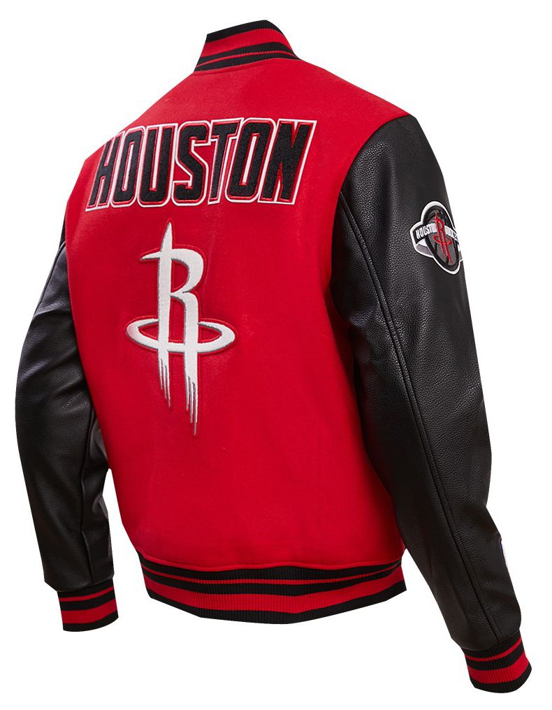 Pro Standard Men's Houston Rockets Red Classic Rib Wool Varsity Jacket product image