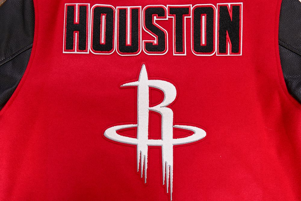 Pro Standard Men's Houston Rockets Red Classic Rib Wool Varsity Jacket product image