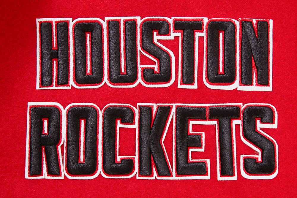 Pro Standard Men's Houston Rockets Red Classic Rib Wool Varsity Jacket product image