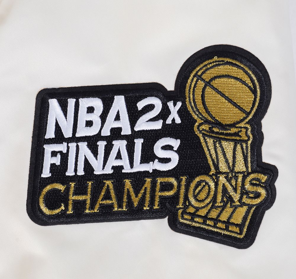 Pro Standard Men's Houston Rockets Off White Retro Classics Rib Satin Jacket product image