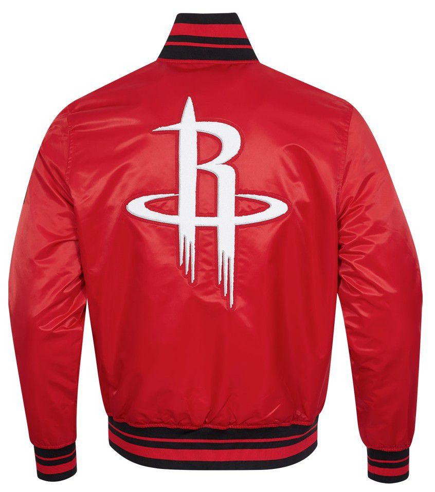 Pro Standard Men's Houston Rockets Red Retro Classics Rib Satin Jacket product image
