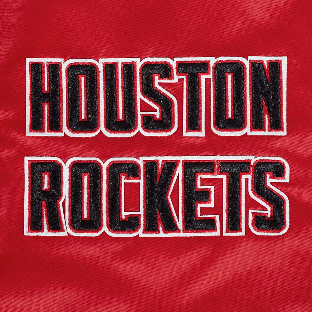 Pro Standard Men's Houston Rockets Red Retro Classics Rib Satin Jacket product image