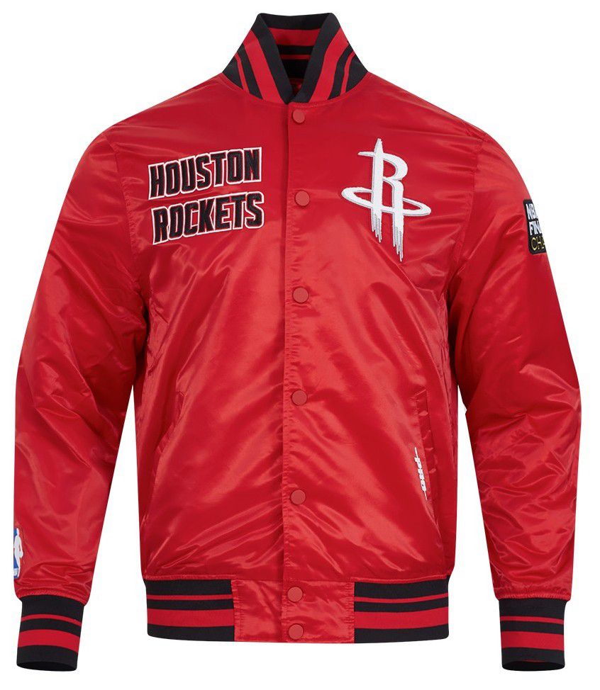Pro Standard Men's Houston Rockets Red Retro Classics Rib Satin Jacket product image
