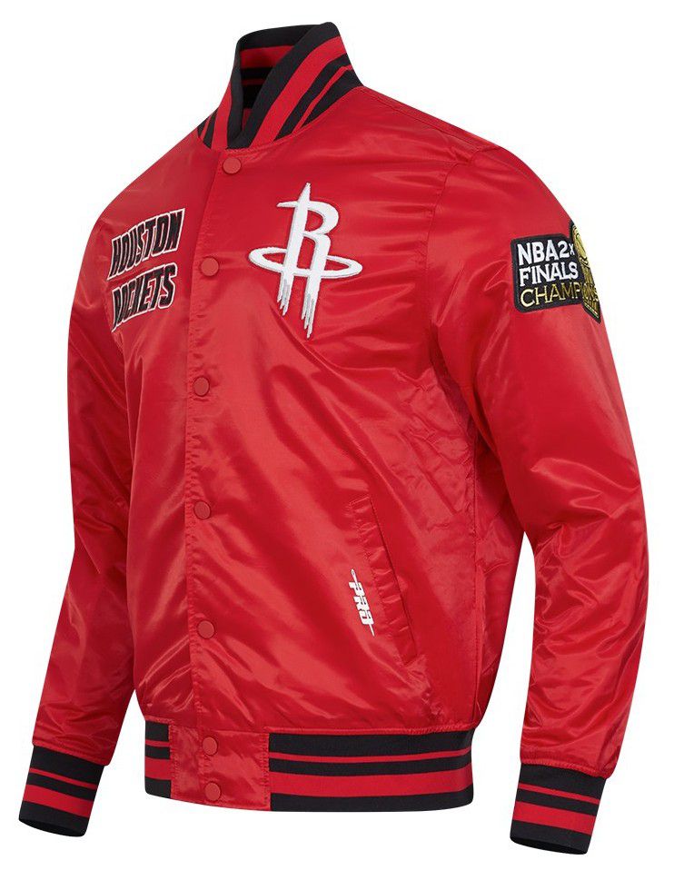 Pro Standard Men's Houston Rockets Red Retro Classics Rib Satin Jacket product image