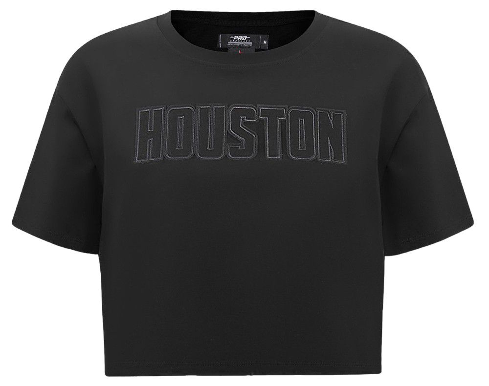 Pro Standard Women's Houston Rockets Black Neutral Boxy Cropped T-Shirt product image