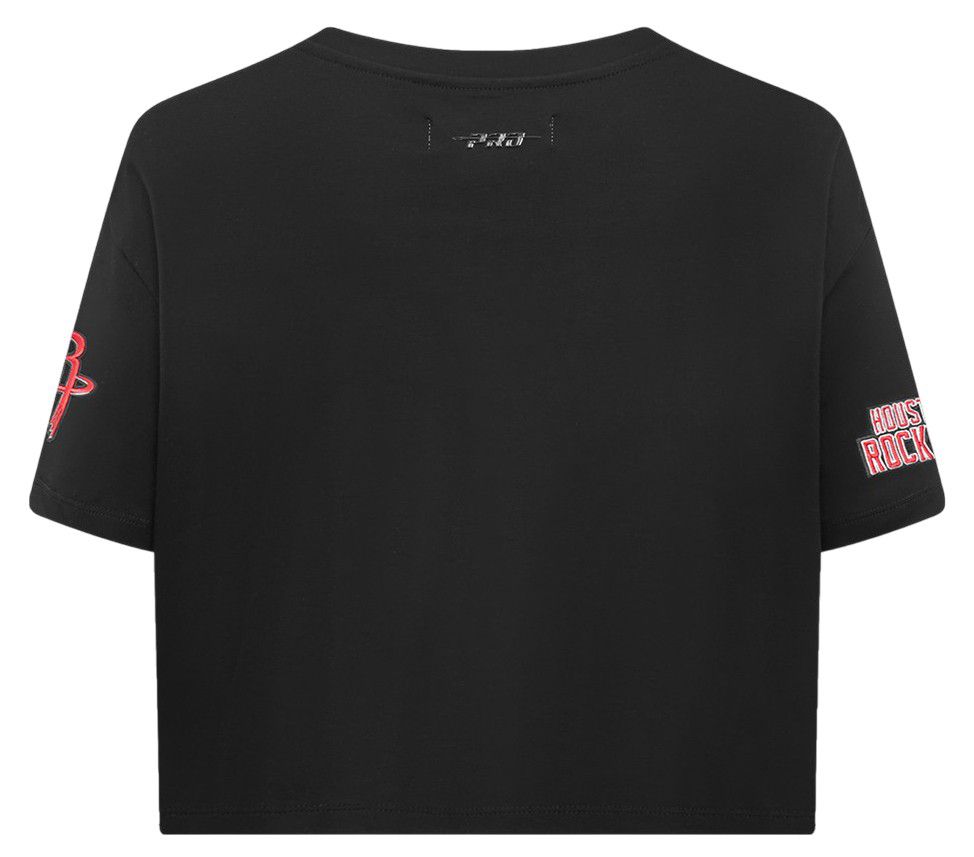 Pro Standard Women's Houston Rockets Black Script Tail Boxy Cropped T-Shirt product image