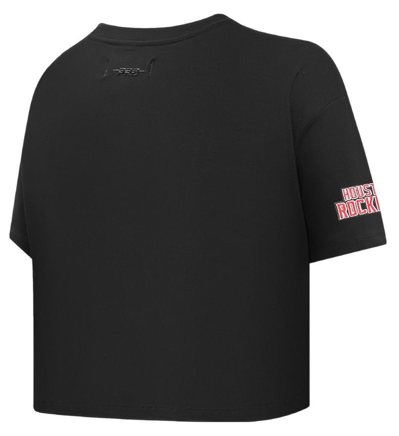 Pro Standard Women's Houston Rockets Black Script Tail Boxy Cropped T-Shirt product image