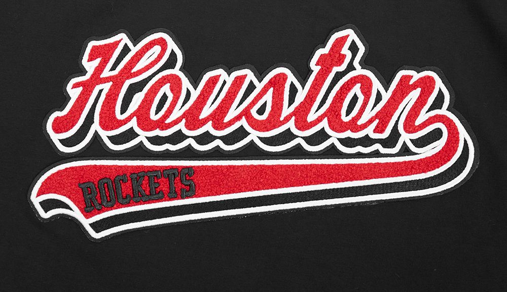 Pro Standard Women's Houston Rockets Black Script Tail Boxy Cropped T-Shirt product image