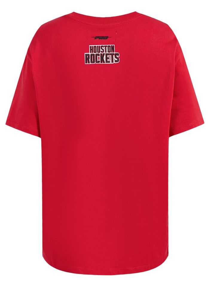 Pro Standard Women's Houston Rockets Red Script Tail Boyfriend T-Shirt product image