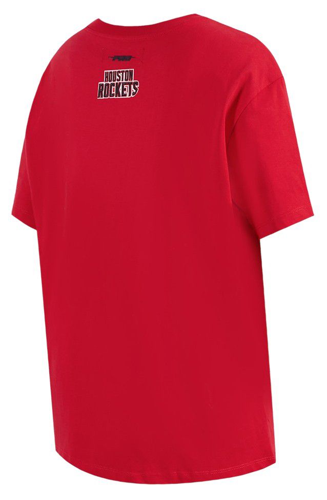 Pro Standard Women's Houston Rockets Red Script Tail Boyfriend T-Shirt product image
