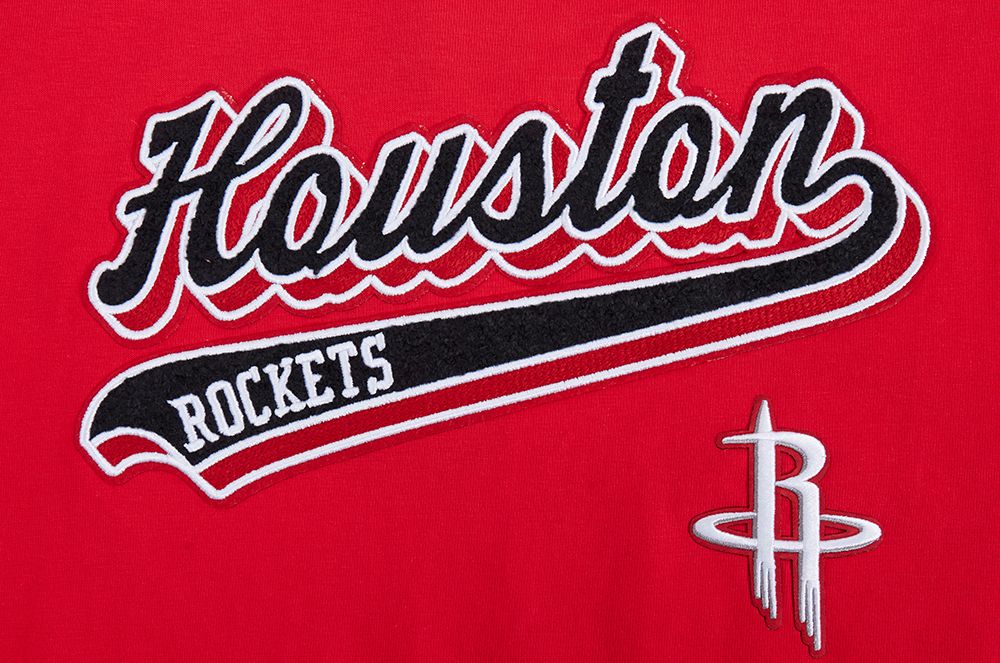 Pro Standard Women's Houston Rockets Red Script Tail Boyfriend T-Shirt product image