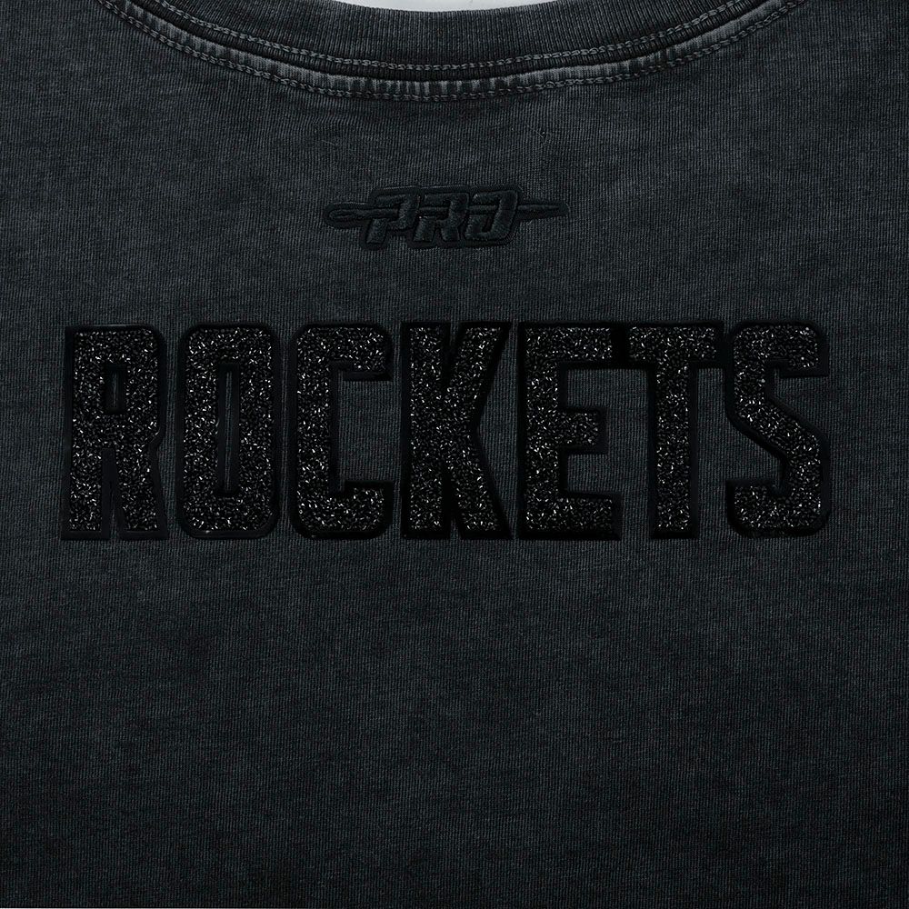 Pro Standard Women's Houston Rockets Black Crystalline Boxy Cropped T-Shirt product image