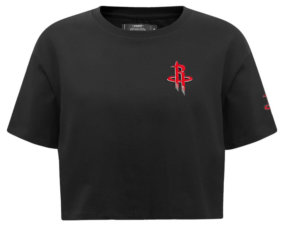 Pro Standard Women's Houston Rockets Black Classic Boxy Cropped T-Shirt product image