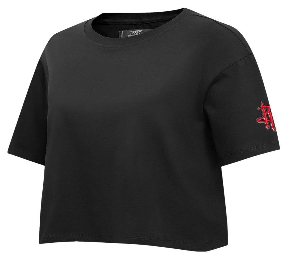 Pro Standard Women's Houston Rockets Black Classic Boxy Cropped T-Shirt product image