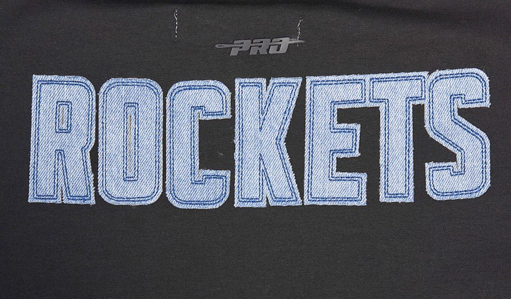 Pro Standard Women's Houston Rockets Black Varsity Blues Boxy Cropped T-Shirt product image