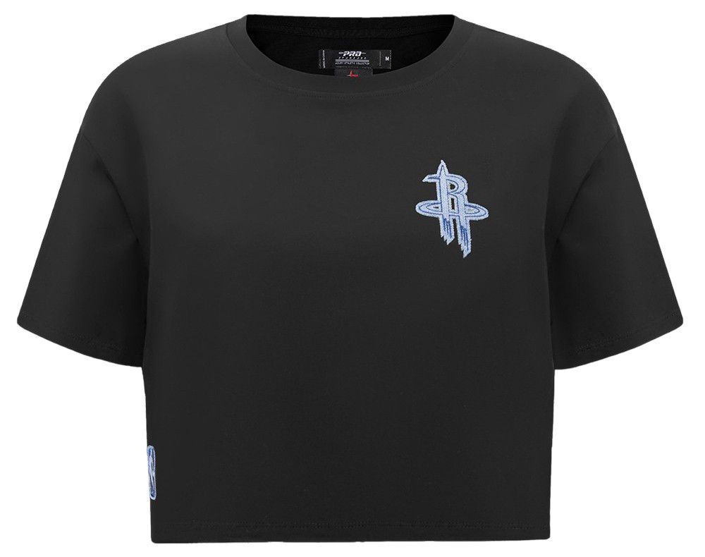 Pro Standard Women's Houston Rockets Black Varsity Blues Boxy Cropped T-Shirt product image