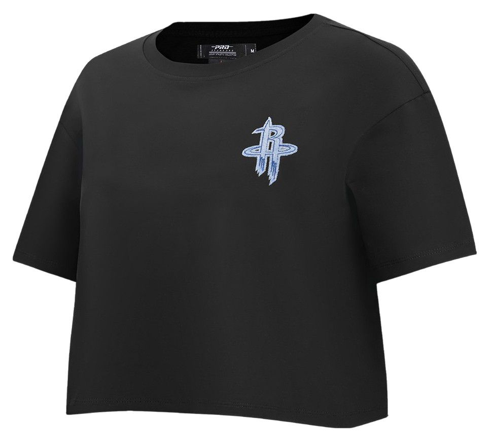Pro Standard Women's Houston Rockets Black Varsity Blues Boxy Cropped T-Shirt product image
