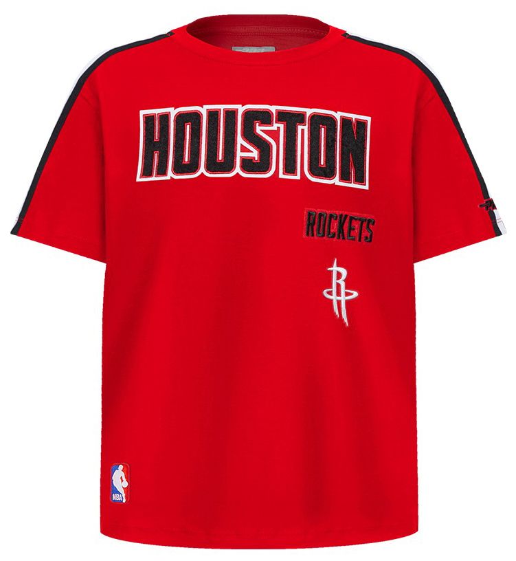 Pro Standard Youth Houston Rockets Red Retro Classic Taping T-Shirt product image