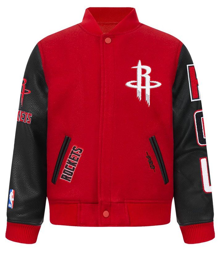 Pro Standard Youth Houston Rockets Red Wool Varsity Jacket product image