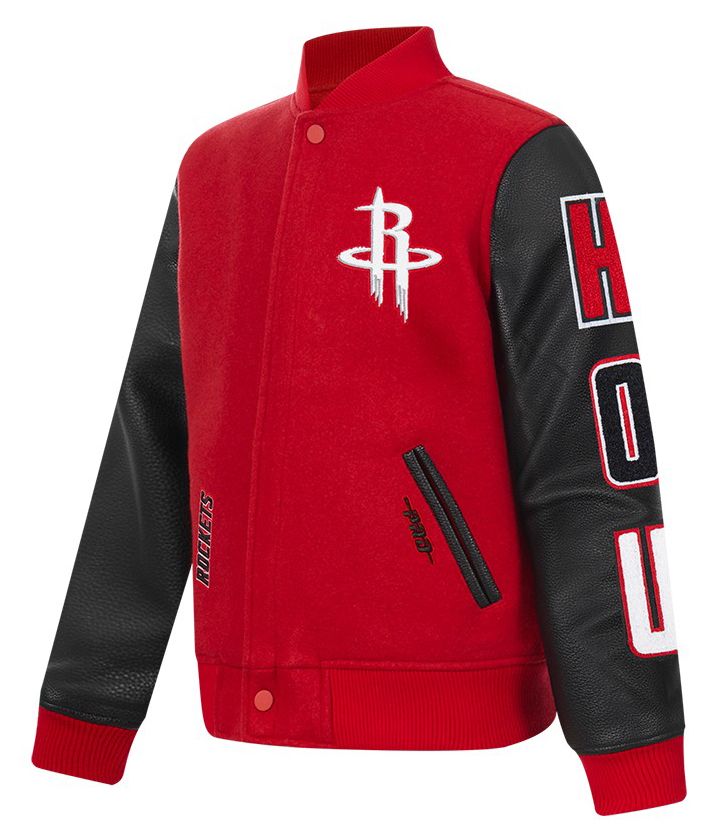 Pro Standard Youth Houston Rockets Red Wool Varsity Jacket product image