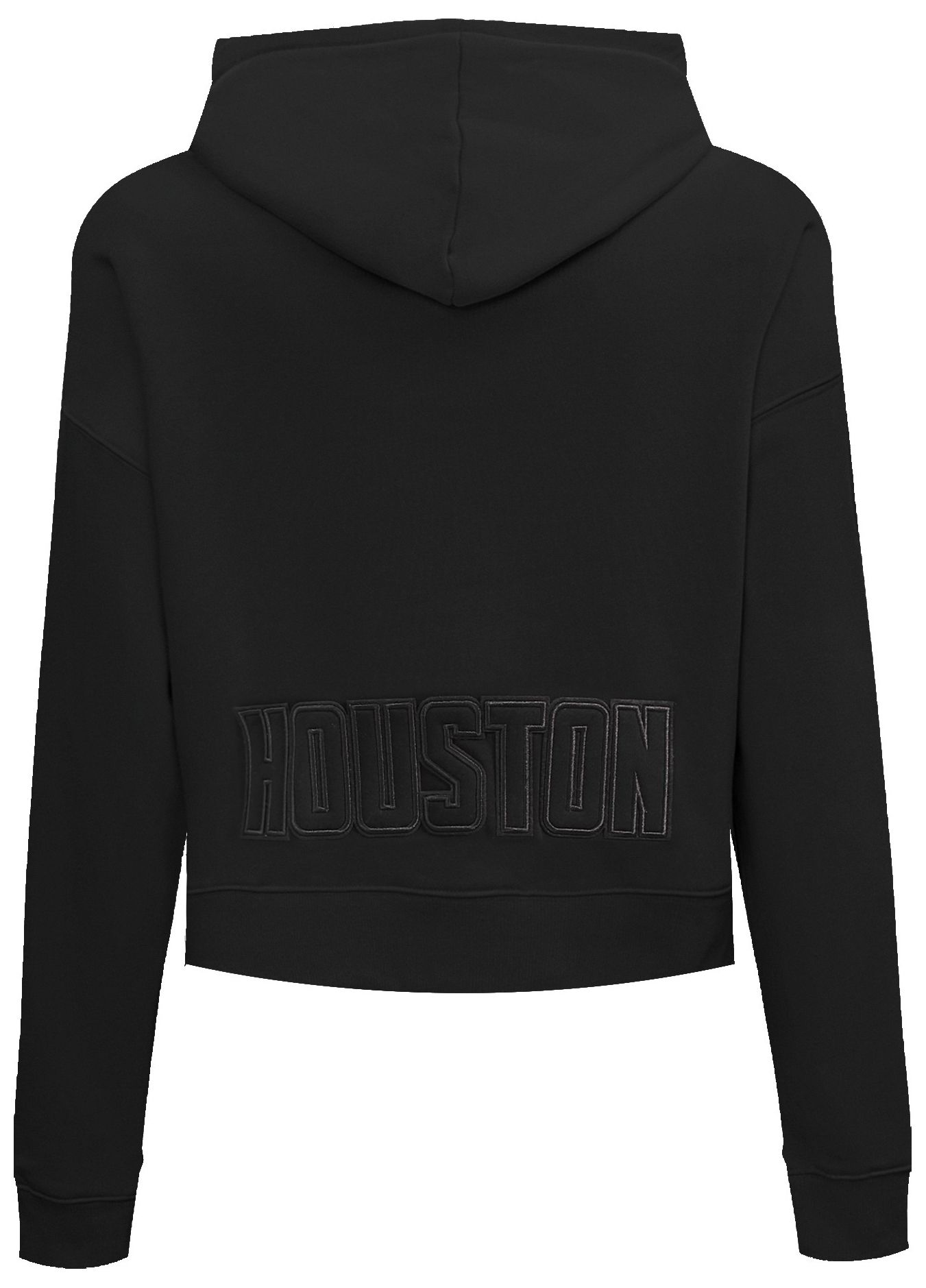 Pro Standard Women's Houston Rockets Black Neutral Cropped Fleece Pullover Hoodie product image