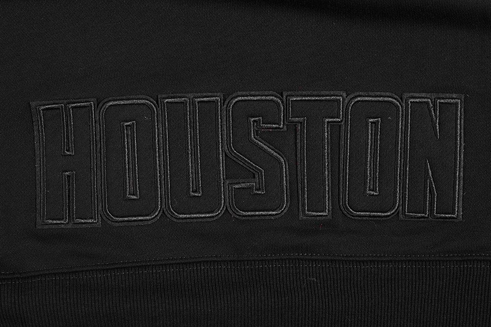 Pro Standard Women's Houston Rockets Black Neutral Cropped Fleece Pullover Hoodie product image