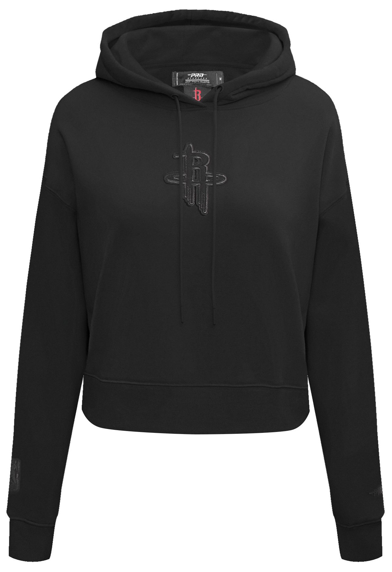 Pro Standard Women's Houston Rockets Black Neutral Cropped Fleece Pullover Hoodie product image