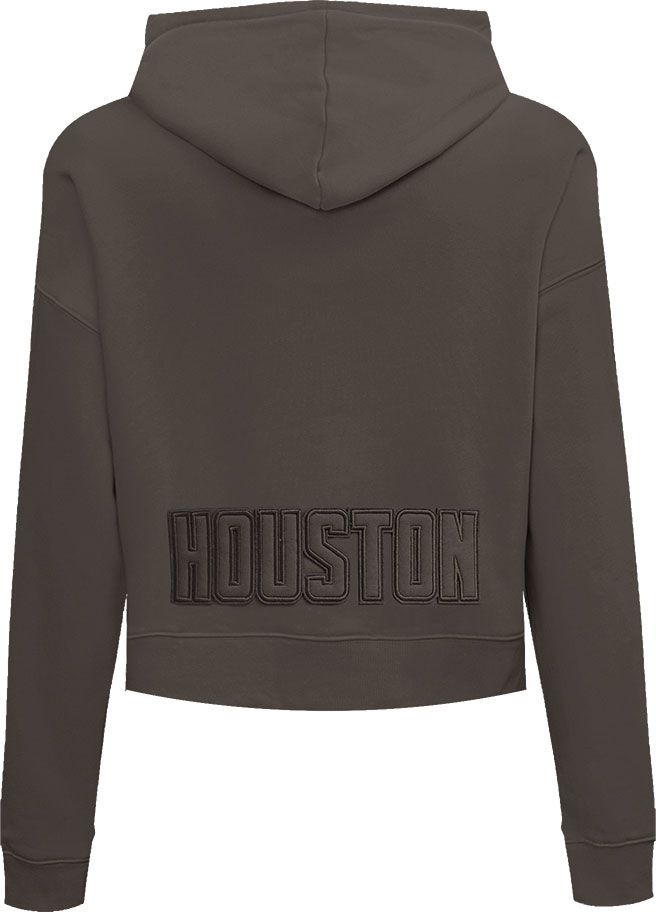 Pro Standard Women's Houston Rockets Dark Khaki Cropped Hoodie