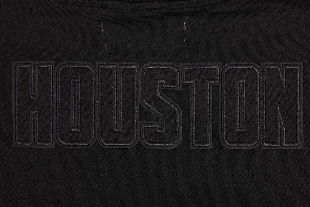 Pro Standard Women's Houston Rockets Black Neutral Fleece Crewneck Sweatshirt product image