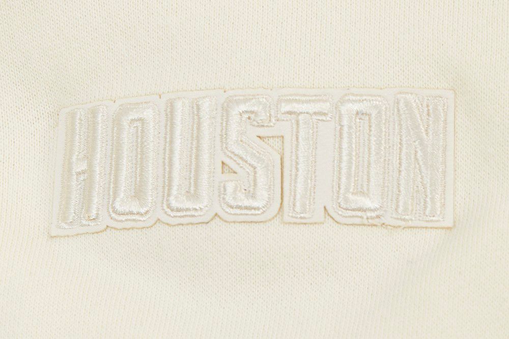Pro Standard Women's Houston Rockets Off White Neutral Fleece Crewneck Sweatshirt product image