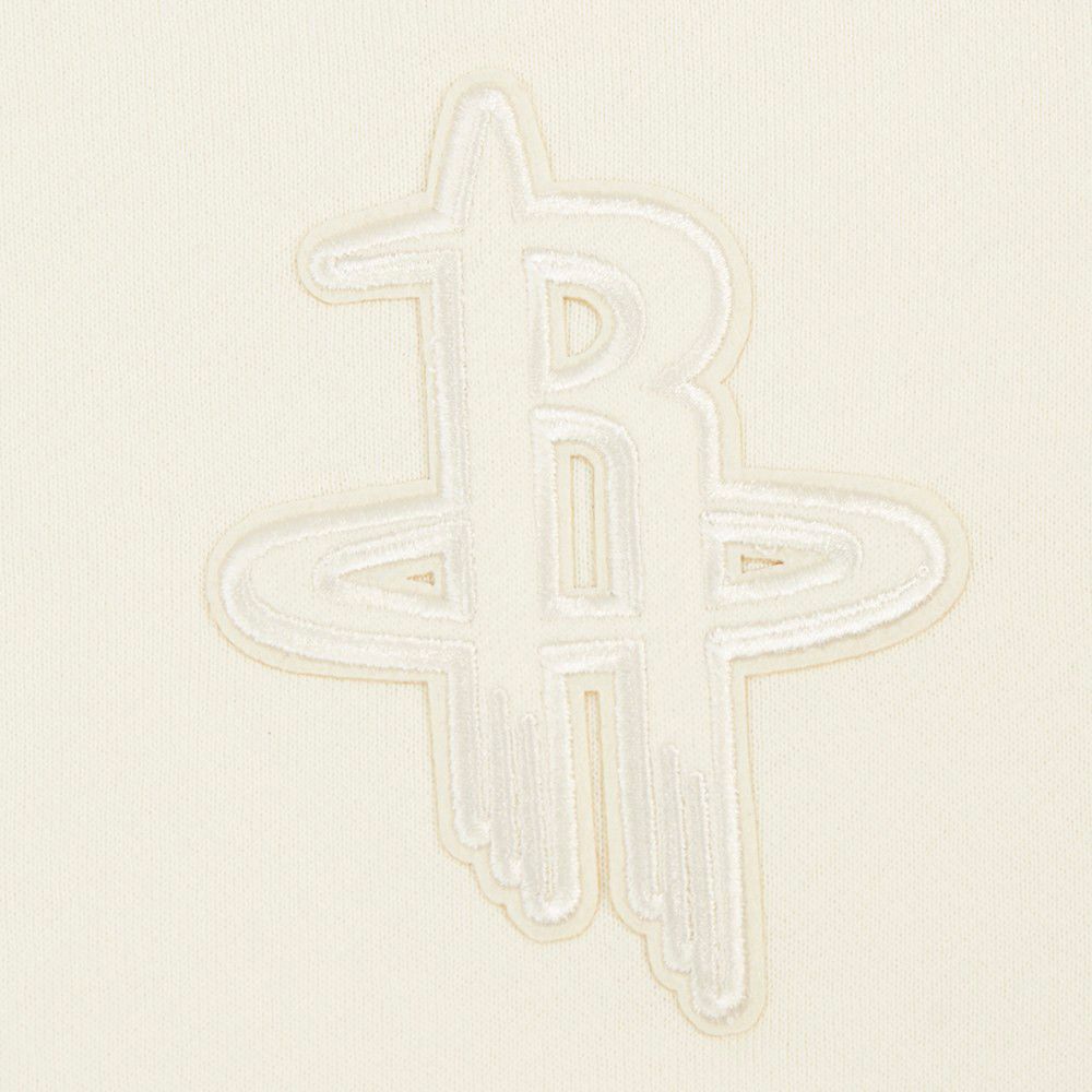 Pro Standard Women's Houston Rockets Off White Neutral Fleece Crewneck Sweatshirt product image